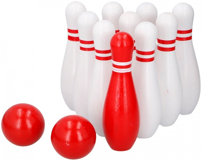 bowlingset wit/rood junior 12-delig