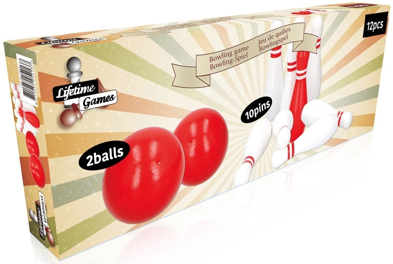 bowlingset wit/rood junior 12-delig