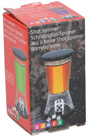 drankspel Dobbelshotje unisex transparant 2-delig