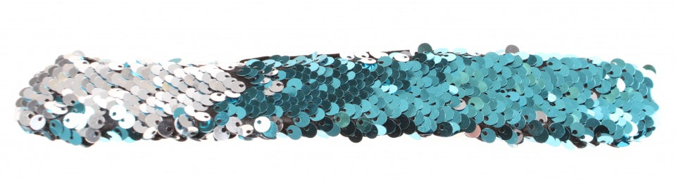 Paillettenarmband Little Miss blauw 21 x 4 cm