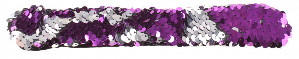 Paillettenarmband Little Miss paars 21 x 4 cm