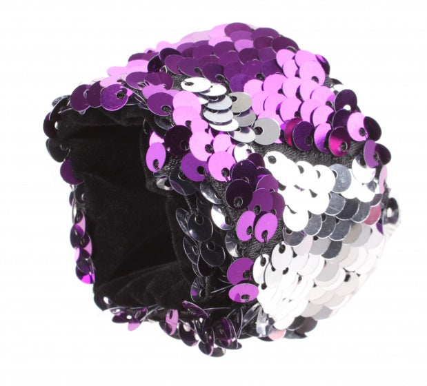 Paillettenarmband Little Miss paars 21 x 4 cm
