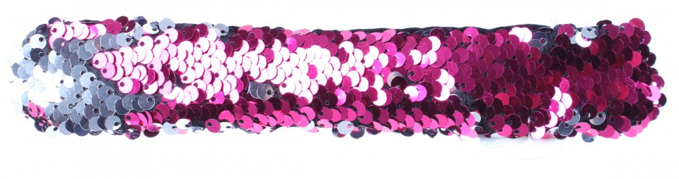 Paillettenarmband Little Miss roze 21 x 4 cm