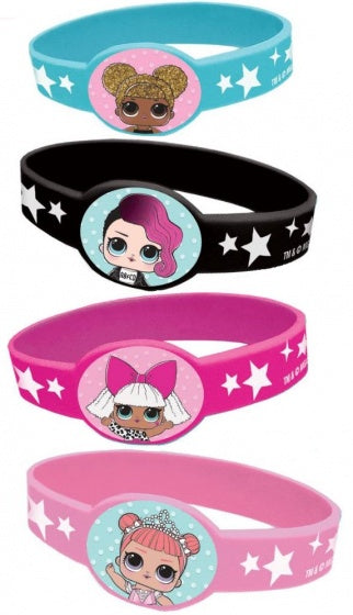 Elastische armbanden LOL Surprise 9 cm 4 stuks