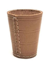 Dobbelbeker naturel leder bruin 8