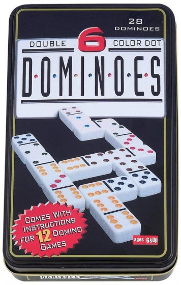 Domino dubbel 6 50 cm zwart 28 stenen
