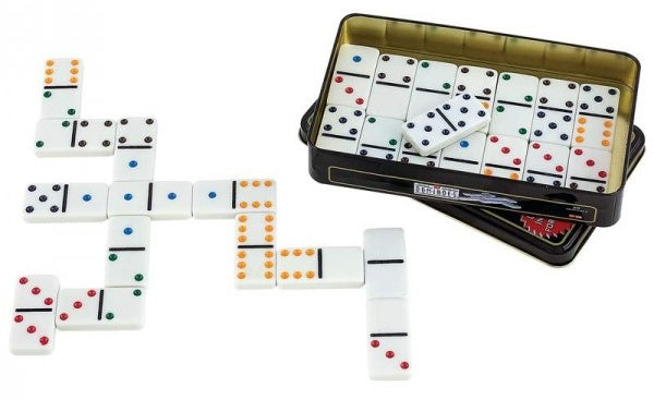 Domino dubbel 6 50 cm zwart 28 stenen