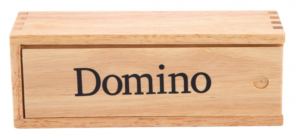 Domino Dubbel 6 junior hout 5 cm wit/zwart
