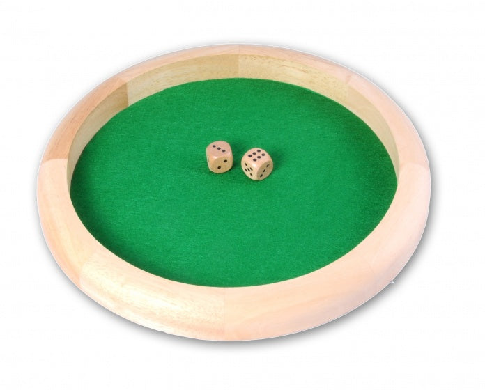Houten pokerpiste met dobbelstenen 29 cm