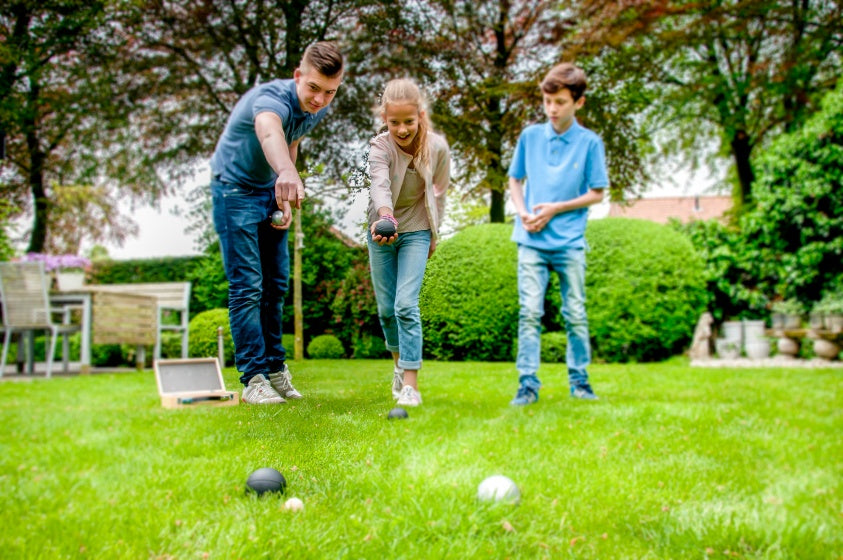 Jeu de Boules set in kist zwart/zilver