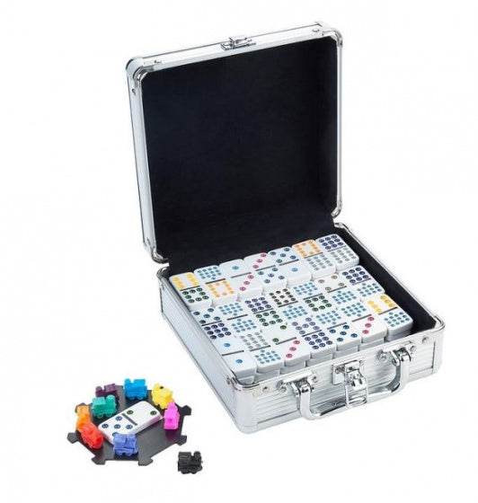 Mexican Train Domino aluminium kist 100-delig