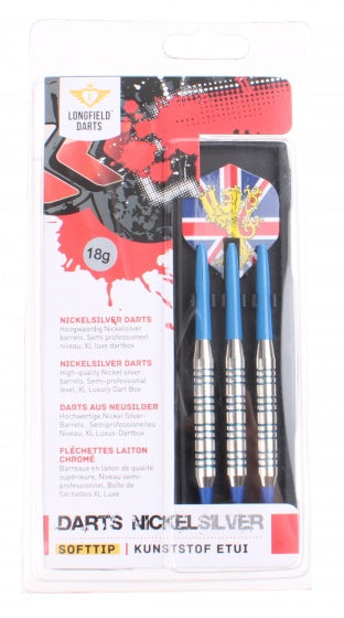 dartpijlen Nickel Silver softtip gewicht 18