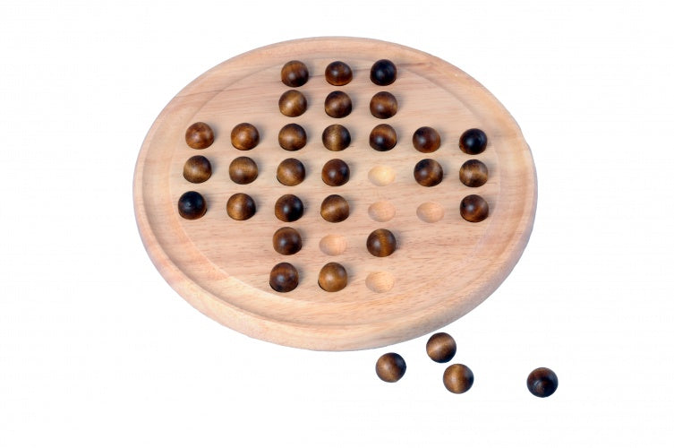 solitaire rubberhout hout/rubber naturel 23 cm