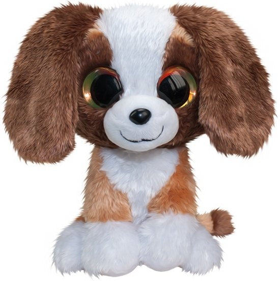 Knuffel Lumo Dog Wuff 15 cm bruin