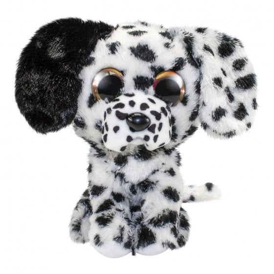 knuffel Lumo Dalmatian Dog Lucky zwart/wit 15 cm