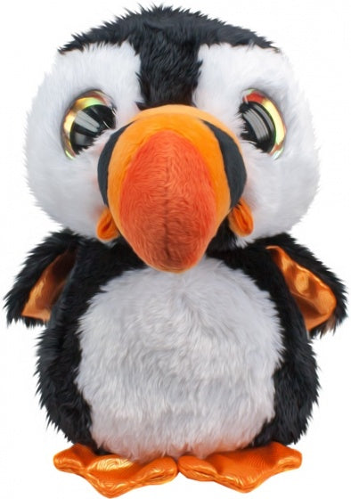 knuffel Lumo Puffin Lunni zwart/wit 15 cm