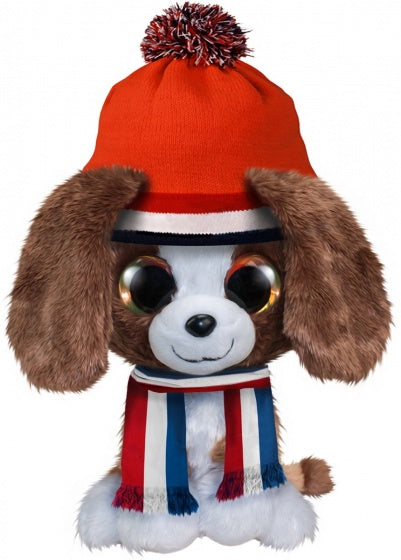 knuffelhond Lumo Willie 15 cm bruin