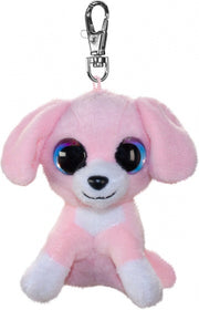 sleutelhanger Lumo Dog Pinky met clip roze 8