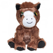 Knuffel pony Reino 15 cm bruin