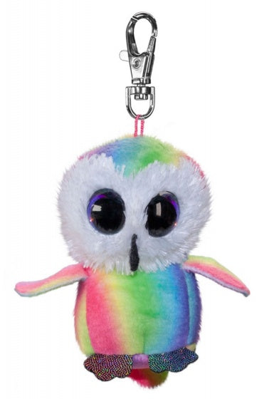 sleutelhanger Lumo Owl Stripe met clip multicolor 8