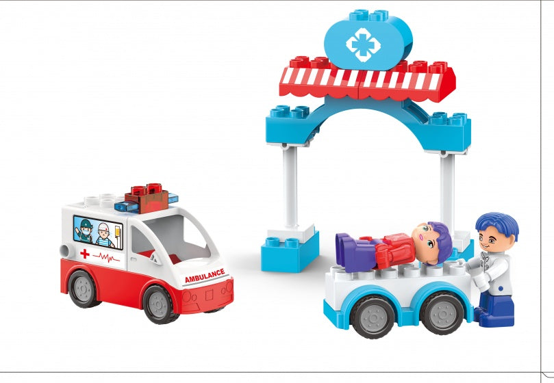 blokkenset ambulance 14-delig