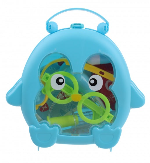dokterskoffer pinguïn blauw 8-delig