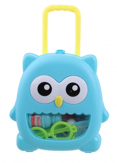 dokterskoffer uil blauw 12-delig