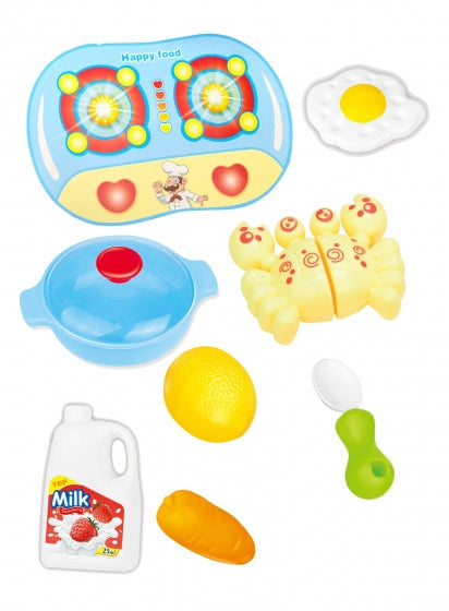keukenaccessoires blauw 9-delig