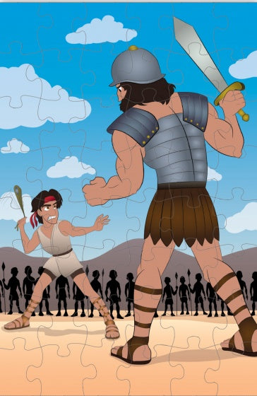 legpuzzel David en Goliath junior karton 48-delig