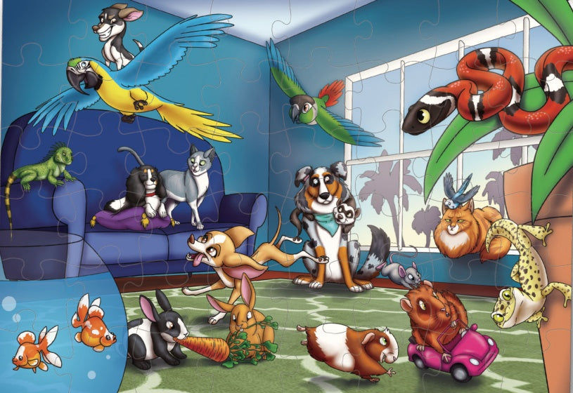 legpuzzel Pet Party junior karton 48 stukjes