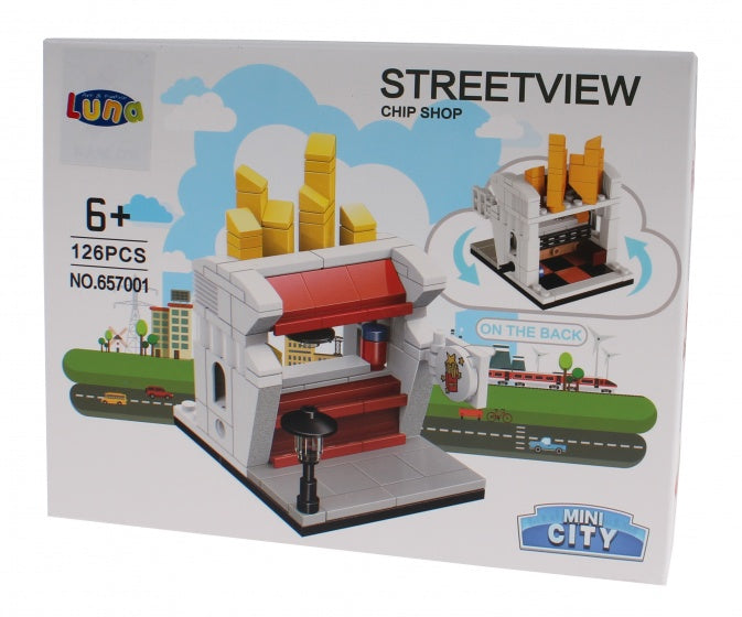 Mini City Streetview Chip Shop bouwset 126-delig (657001)