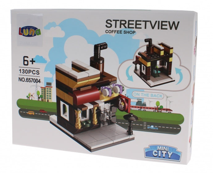 Mini City Streetview Coffee Shop bouwset 130-delig (657004)