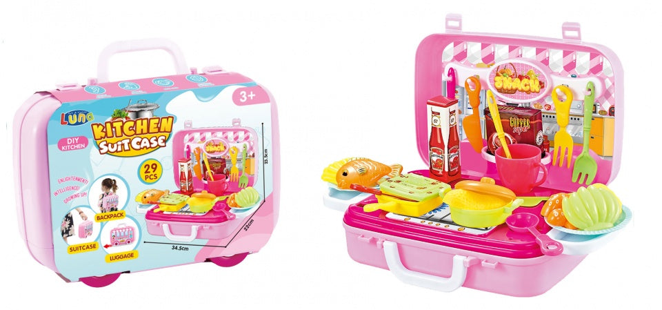 mobiele keuken roze 34