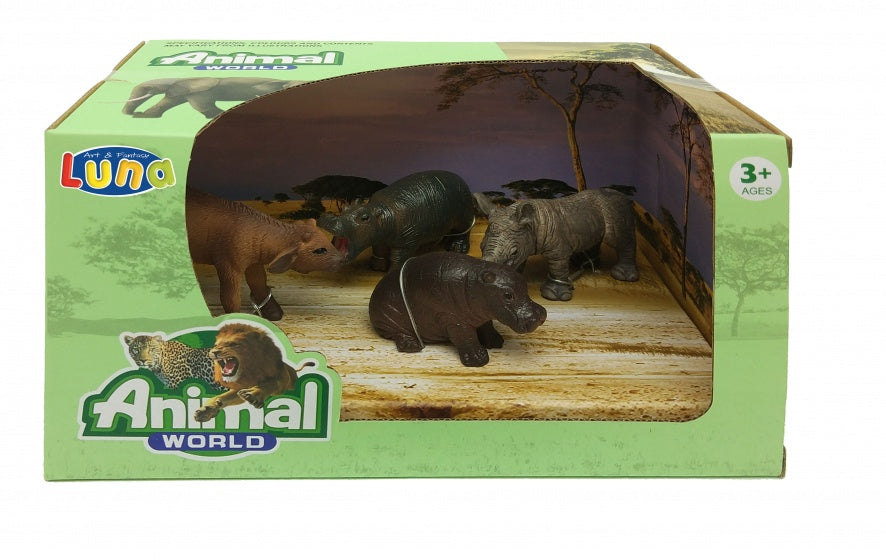 speelset dieren junior bruin 4-delig