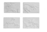 uithakstenen dinosaurus wit