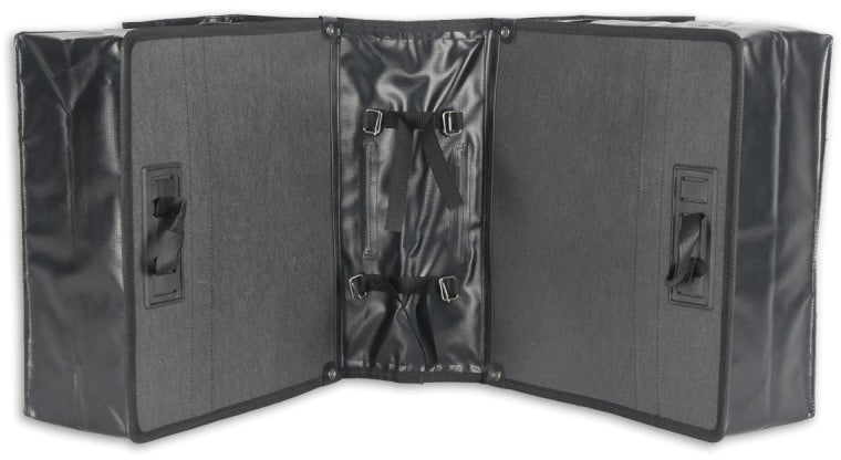 dubbele fietstas tarpaulin zwart 40 liter