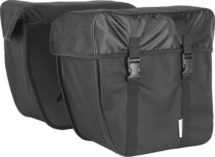 dubbele fietstas zwart 35 liter