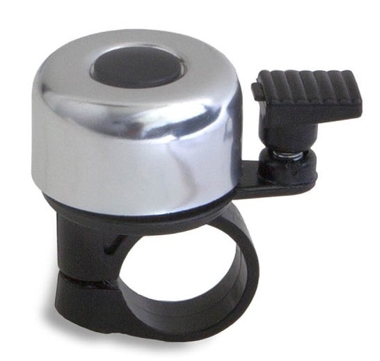 Fietsbel mini 35 mm zilver