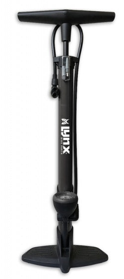 fietspomp met manometer 6 Bar staal 68 cm grijs/zwart
