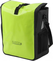 fietstas enkel Valley XL 21 liter pvc/tarpaulin zwart/geel