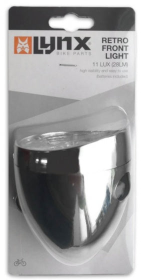 koplamp Retro batterij led 11 Lux chroom