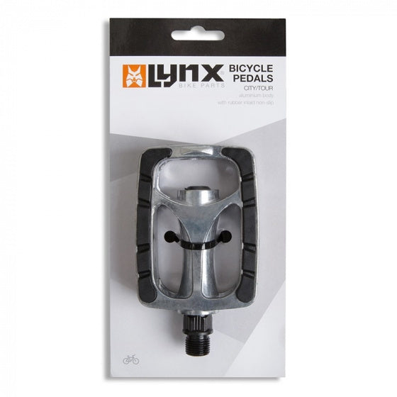 platformpedalen 9/16 inch antislip stadsfiets zilver