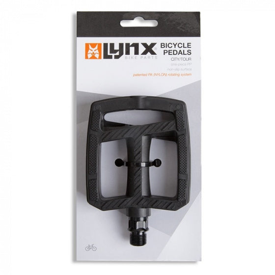platformpedalen 9/16 inch antislip tour-/stadsfiets zwart