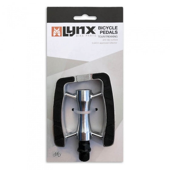 platformpedalen tourfiets 9/16 inch zilver/zwart