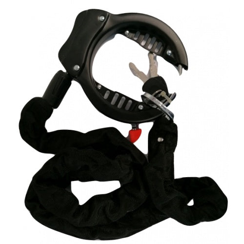 ringslot met insteekketting 150 cm zwart