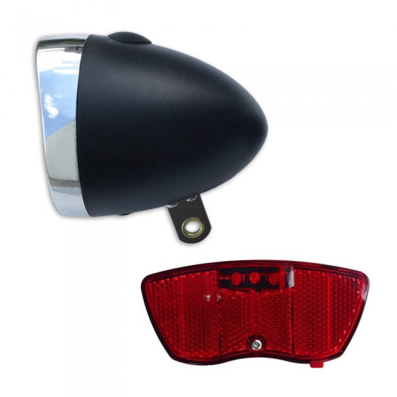 Verlichtingsset Retro Koplamp Met Reflector Achterlicht