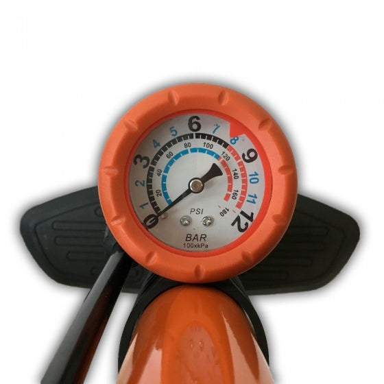Vloerpomp met manometer 6 Bar oranje