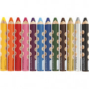 kleurpotloden 3-in-1 Groove 12 stuks multicolor