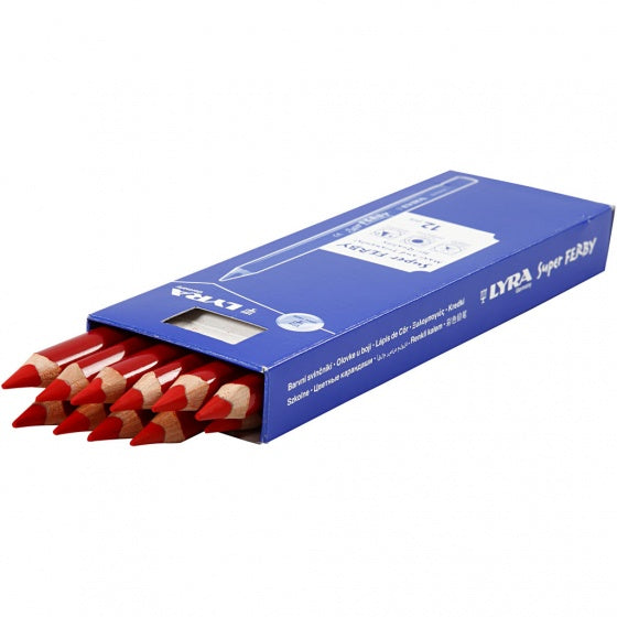 Super Ferby kleurpotloden rood 12 stuks
