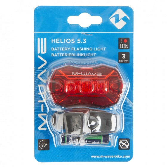 achterlicht Helios 5.3 led batterij zwart